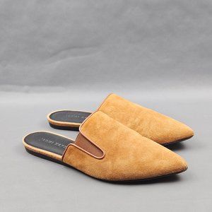 Jenni Kayne Mules Womens Size 6 Brown Suede Leather Pointed Toe Slip On Shoes
